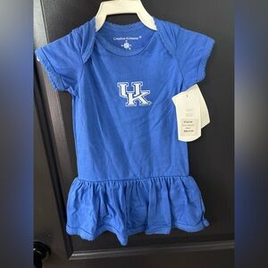 Creative Knitwear Blue Dress with UK Logo